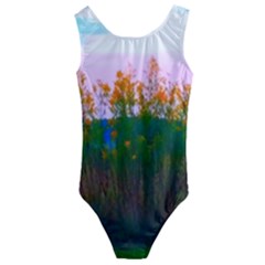 Field Of Goldenrod Kids  Cut-out Back One Piece Swimsuit