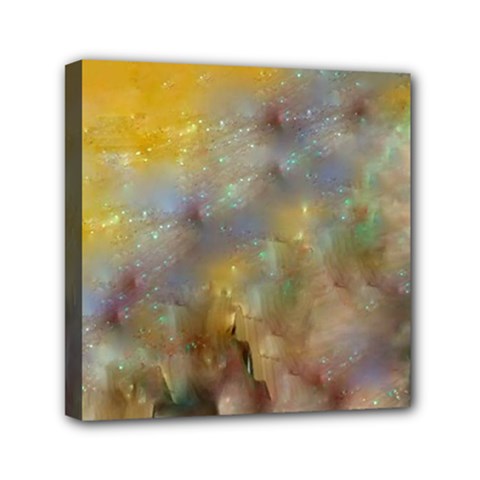 Abstract: Candle And Nail Polish Mini Canvas 6  X 6  (stretched) by okhismakingart