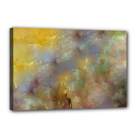 Abstract: Candle And Nail Polish Canvas 18  X 12  (stretched) by okhismakingart