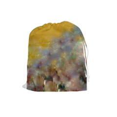 Abstract: Candle And Nail Polish Drawstring Pouch (large) by okhismakingart