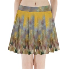 Abstract: Candle And Nail Polish Pleated Mini Skirt by okhismakingart