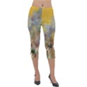 Abstract: Candle and Nail Polish Lightweight Velour Capri Leggings  View1