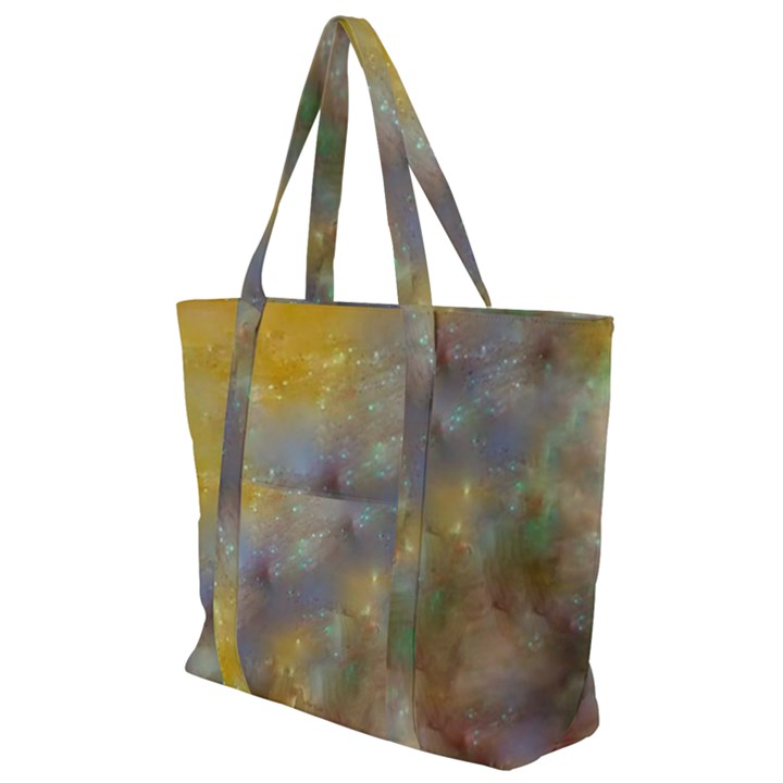 Abstract: Candle and Nail Polish Zip Up Canvas Bag