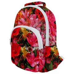 Lovely Lilies  Rounded Multi Pocket Backpack by okhismakingart