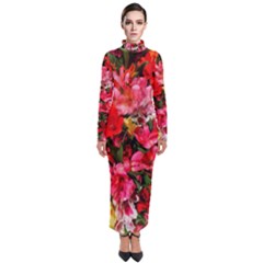 Lovely Lilies  Turtleneck Maxi Dress