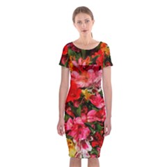 Lovely Lilies  Classic Short Sleeve Midi Dress by okhismakingart