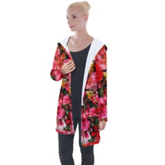 Lovely Lilies  Longline Hooded Cardigan