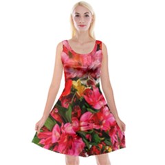 Lovely Lilies  Reversible Velvet Sleeveless Dress