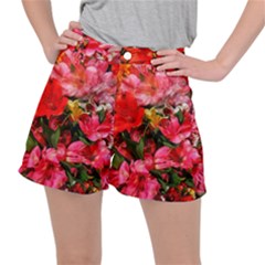 Lovely Lilies  Stretch Ripstop Shorts