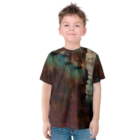 Abstract: Hallway Kids  Cotton Tee by okhismakingart