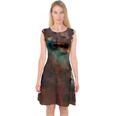 Abstract: Hallway Capsleeve Midi Dress by okhismakingart