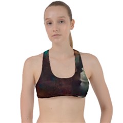 Abstract: Hallway Criss Cross Racerback Sports Bra by okhismakingart