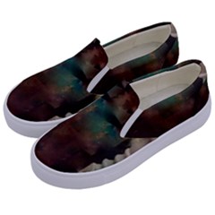 Abstract: Hallway Kids  Canvas Slip Ons by okhismakingart