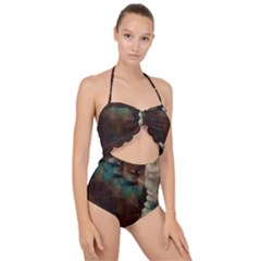 Abstract: Hallway Scallop Top Cut Out Swimsuit by okhismakingart