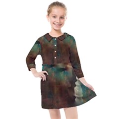 Abstract: Hallway Kids  Quarter Sleeve Shirt Dress by okhismakingart