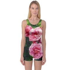 Summer Roses One Piece Boyleg Swimsuit