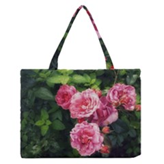 Summer Roses Zipper Medium Tote Bag by okhismakingart