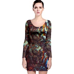 Chamber Of Reflection Long Sleeve Velvet Bodycon Dress by okhismakingart