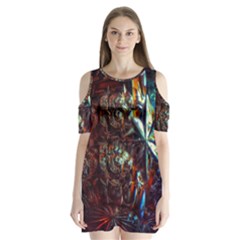 Chamber Of Reflection Shoulder Cutout Velvet One Piece by okhismakingart