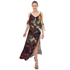 Chamber Of Reflection Maxi Chiffon Cover Up Dress