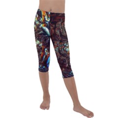 Chamber Of Reflection Kids  Lightweight Velour Capri Leggings  by okhismakingart