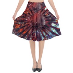 Crystal Daisy Flared Midi Skirt by okhismakingart