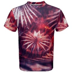 Faded Crystal Flower Men s Cotton Tee by okhismakingart