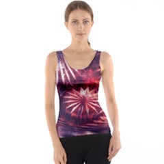 Faded Crystal Flower Tank Top by okhismakingart