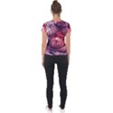 Faded Crystal Flower Short Sleeve Sports Top  View2