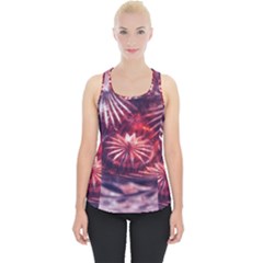 Faded Crystal Flower Piece Up Tank Top by okhismakingart