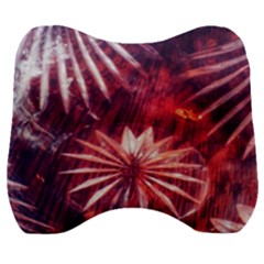 Faded Crystal Flower Velour Head Support Cushion