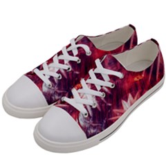 Faded Crystal Flower Women s Low Top Canvas Sneakers by okhismakingart