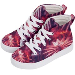 Faded Crystal Flower Kids  Hi-top Skate Sneakers by okhismakingart