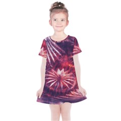 Faded Crystal Flower Kids  Simple Cotton Dress