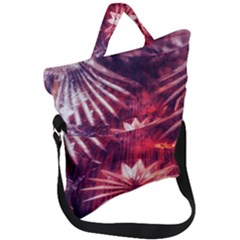 Faded Crystal Flower Fold Over Handle Tote Bag by okhismakingart