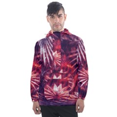 Faded Crystal Flower Men s Front Pocket Pullover Windbreaker by okhismakingart