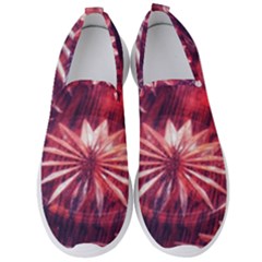 Faded Crystal Flower Men s Slip On Sneakers by okhismakingart