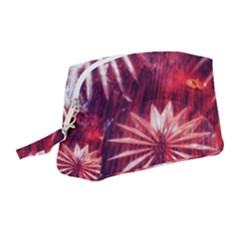 Faded Crystal Flower Wristlet Pouch Bag (medium)