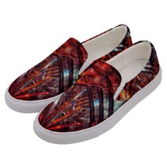 Double Crystal Daisy Men s Canvas Slip Ons by okhismakingart