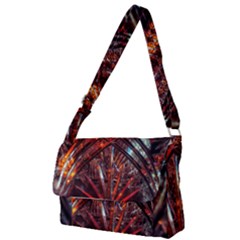 Double Crystal Daisy Full Print Messenger Bag