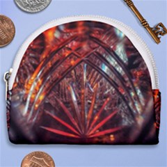 Double Crystal Daisy Horseshoe Style Canvas Pouch by okhismakingart