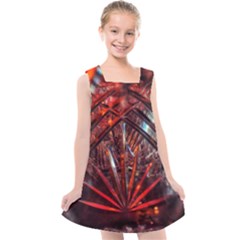 Double Crystal Daisy Kids  Cross Back Dress