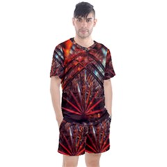 Double Crystal Daisy Men s Mesh Tee And Shorts Set