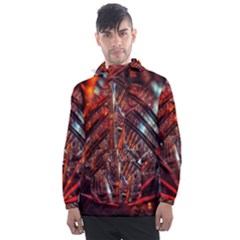 Double Crystal Daisy Men s Front Pocket Pullover Windbreaker