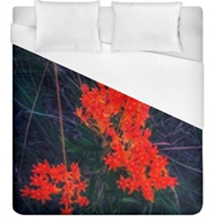 Neon Orange Butterfly Weed Duvet Cover (king Size) by okhismakingart