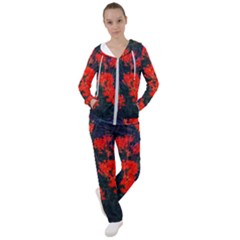 Neon Orange Butterfly Weed Women s Tracksuit