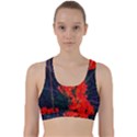 Neon Orange Butterfly Weed Back Weave Sports Bra View1