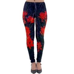 Neon Orange Butterfly Weed Lightweight Velour Leggings