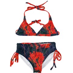 Neon Orange Butterfly Weed Kids  Classic Bikini Set