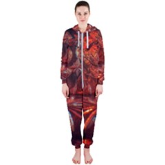 Glass Geometries  Hooded Jumpsuit (ladies)  by okhismakingart